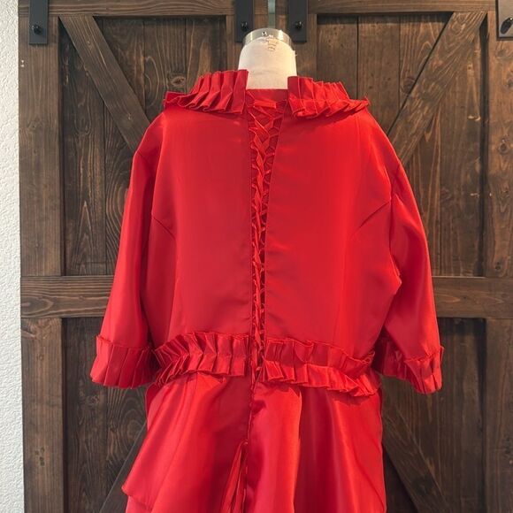 Victorian Gothic bustle Prom Red Vampire Mina Harker Civil War Southern  Dress - Picture 6 of 12